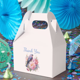 ピンクの芍薬の上の歌鳥 感謝の気持ちを込めて フェイバーボックス