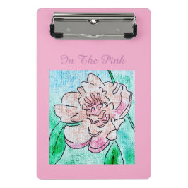 ピンクの芍薬の中で ミニクリップボード