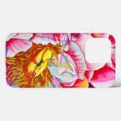 ピンクの芍薬の水彩ファインアート Case-Mate iPhoneケース (裏面 (横))