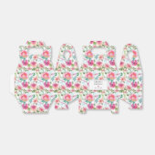 ピンクの芍薬の水彩花のブライダルシャワーのお祝い フェイバーボックス (折り畳みなし)