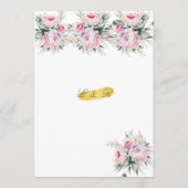 ピンクの芍薬の結婚式招待状 アドバイスカード (裏面)