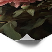 ピンクの芍薬の花のアートプリントポスター ポスター (角)