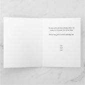 ピンクの芍薬の花のカスタム 折りたためる感謝カード サンキューカード (内部)