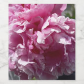 ピンクの芍薬の花のワインボトルラベル ワインラベル (シングルラベル)