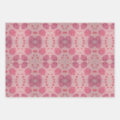 ピンクの芍薬の花の包装紙 ラッピングペーパーシート (正面2)