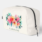 ピンクの芍薬の花の水彩画 ブライダルシャワーのカスタム ドップキット (右コーナー)