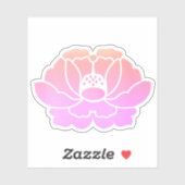 ピンクの芍薬の花びら シール (シート)