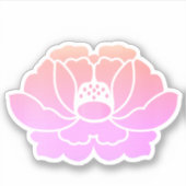 ピンクの芍薬の花びら シール (正面)