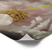 ピンクの芍薬の花フレーム オリジナル写真から作成 ポスター (角)