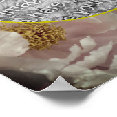 ピンクの芍薬の花フレーム　自分だけの写真を作ろう ポスター (角)