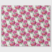 ピンクの芍薬の花束 ラッピングペーパー (フラット)