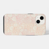 ピンクの芍薬の花柄 iPhoneケース (裏面横)