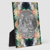 ピンクの芍薬の花 お写真を追加 フォトプラーク (側面)