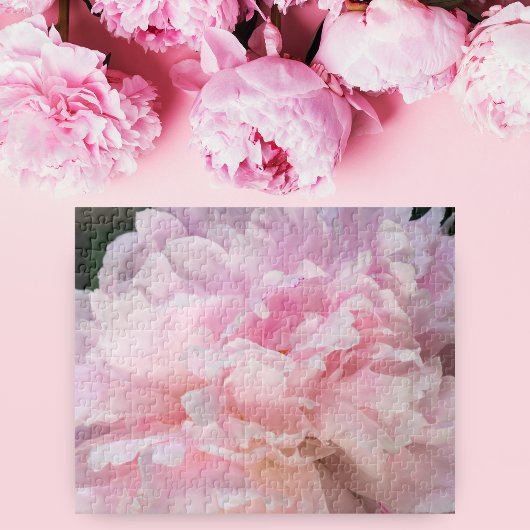 ピンクの芍薬の花 ジグソーパズル