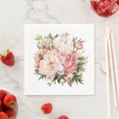 ピンクの芍薬の花 スタンダードランチョンナプキン (インサイチュ)