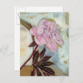 ピンクの芍薬の花 ポストカード (正面/裏面)