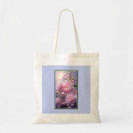 ピンクの芍薬の蕾と花のトートバッグ トートバッグ