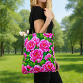 ピンクの芍薬トートバッグ トートバッグ
