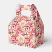 ピンクの芍薬パーティートリートボックス フェイバーボックス (裏面サイド)