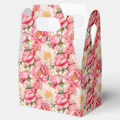 ピンクの芍薬パーティートリートボックス フェイバーボックス (オープン)