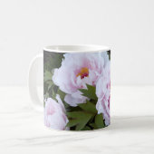 ピンクの芍薬マグカップ コーヒーマグカップ (正面左)