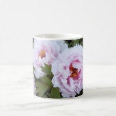 ピンクの芍薬マグカップ コーヒーマグカップ (中央)
