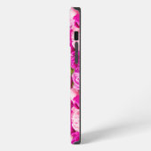 ピンクの芍薬柄   iPhoneケース (左側面)