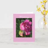 ピンクの芍薬 - あなたを想って   カード (黄色い花)