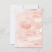 ピンクの芍薬 ウェディング招待返信カード 出欠カード (裏面)