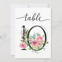 ピンクの芍薬 テーブル10 テーブルナンバー