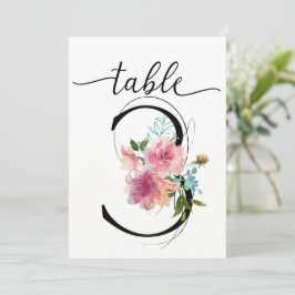 ピンクの芍薬 テーブル3 テーブルナンバー