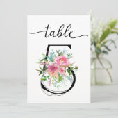 ピンクの芍薬 テーブル5 テーブルナンバー (スタンド正面)