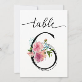 ピンクの芍薬 テーブル6 テーブルナンバー