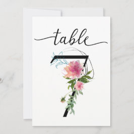 ピンクの芍薬 テーブル7 テーブルナンバー