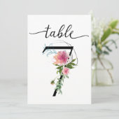 ピンクの芍薬 テーブル7 テーブルナンバー (スタンド正面)