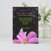 ピンクの芍薬 バット・ミツバの受付カード 招待状 (スタンド正面)
