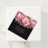 ピンクの芍薬 ブラック バチェロレッテパーティー フェイバータグ (インサイチュ)