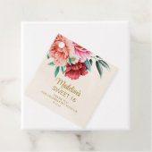 ピンクの芍薬 ブルゴーニュの花 葉 Sweet 16 フェイバータグ (インサイチュ)