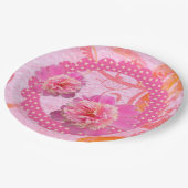 ピンクの芍薬 ペーパープレート (アングル)