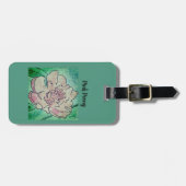 ピンクの芍薬 ラゲッジタグ (正面横)