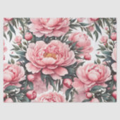 ピンクの芍薬 薄葉紙 (正面)