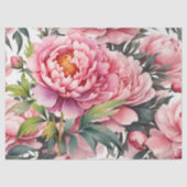 ピンクの芍薬  薄葉紙 (正面)