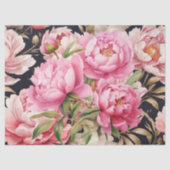 ピンクの芍薬 薄葉紙 (正面)
