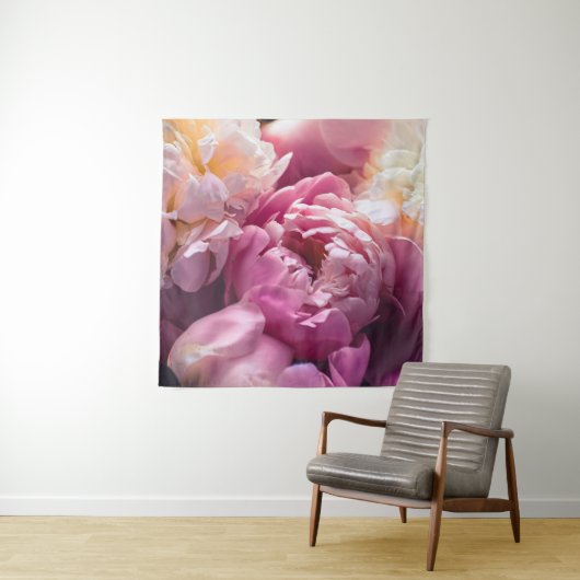 ピンクの芍薬: 豪華な花のアート タペストリー (インサイチュ)