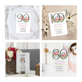 ピンクの芍薬 100歳の誕生日 招待状