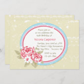 ピンクの芍薬(1)招待状 招待状 (正面/裏面)