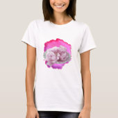 ピンクの芍薬Tシャツ Tシャツ (正面)