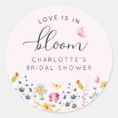 ピンクの花々が咲き誇るラブ ラウンドシール (正面)