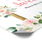 ピンクの花々が恋を優しく包み込む、愛は甘い ポスター (角)