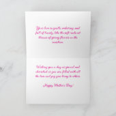 ピンクの花々の至福 - 母の日のためのパーソナライズされたカード カード (内部)